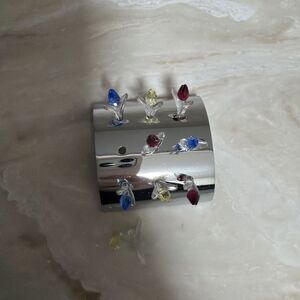 SWAROVSKI Crystal SCS 9 Mini Tulips + Chrome Display Stand